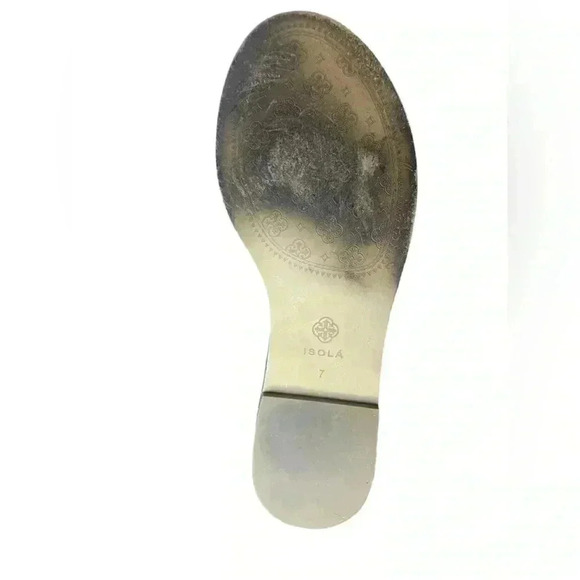 ISOLA women black gladiator sandals back zip gently used no flaws - Picture 6 of 8